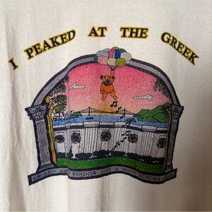 Grateful Dead ⚡️ T-shirt  "I PEAKED AT THE GREEK" Reproduction Size 5XL